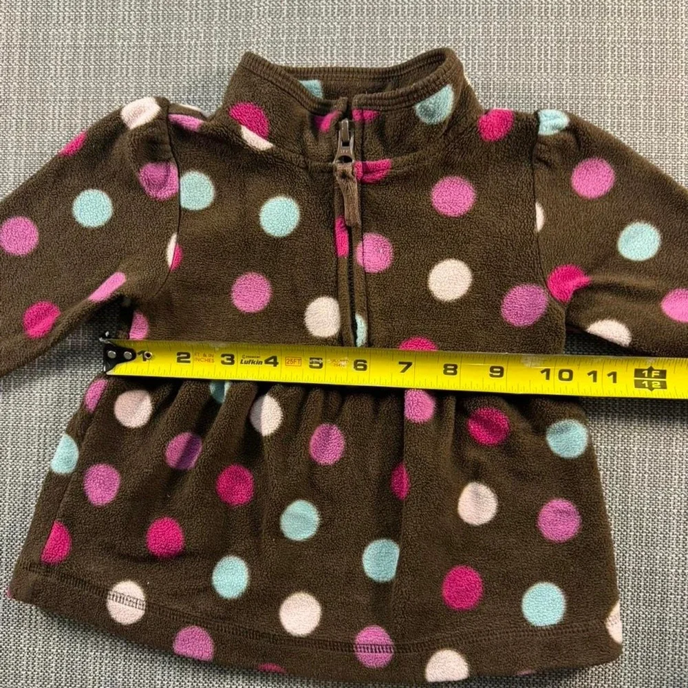 Old Navy Brown polka dot fleece jacket